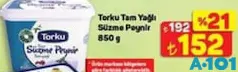 TORKU TAM YAĞLI SÜZME PEYNİR 850 G